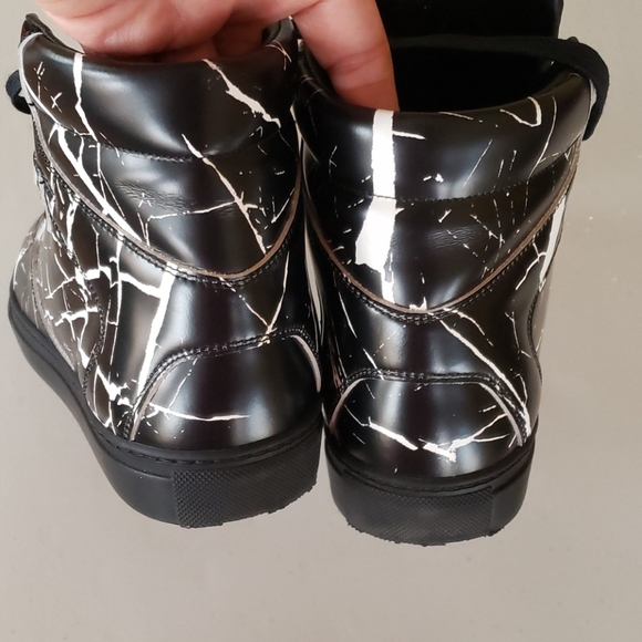 BALENCIAGA SPLAT HIGH TOP LEATHER SNEAKERS - Picture 5 of 16